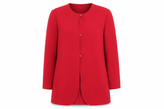 Next Women's Red Long Coat, UK 14, Button Accent