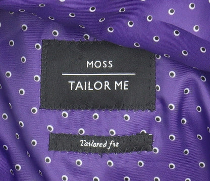 Moss Men's Grey Tailored Wool Suit 36R