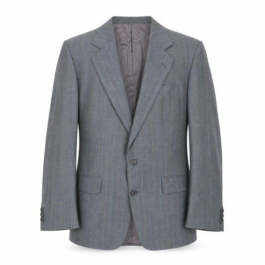 C&A Men's Grey Striped Blazer, Size 46