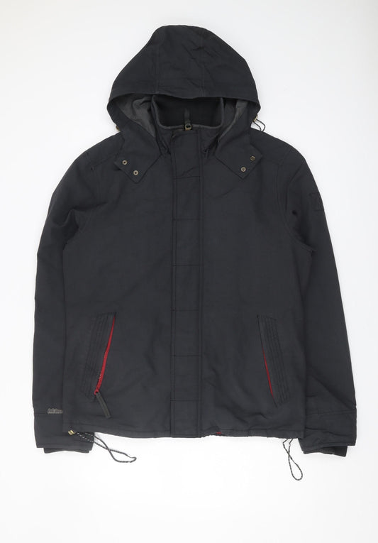 Fat Face Men's Black Parka Jacket, Size S, Hooded