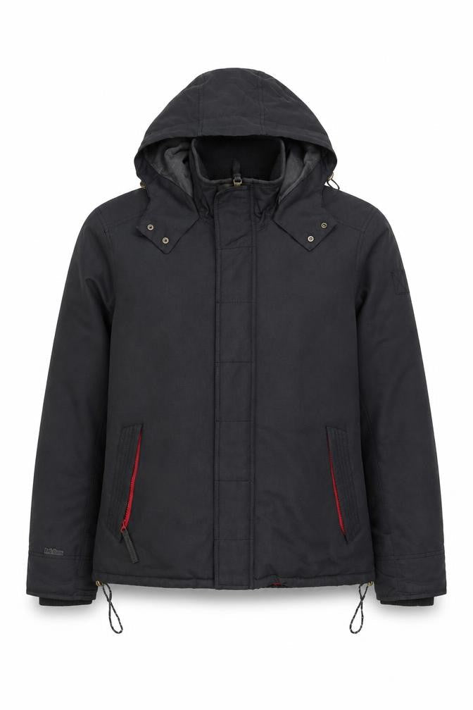 Fat Face Men's Black Parka Jacket, Size S, Hooded