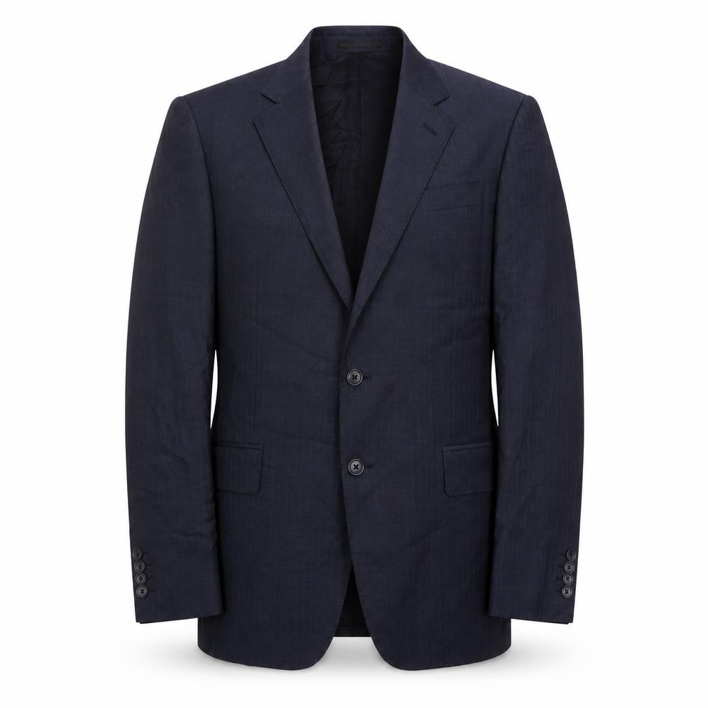 Jaeger Men's Blue Blazer 40R, Wool, Viscose Lining