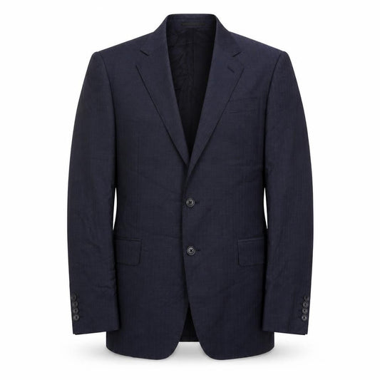 Jaeger Men's Blue Blazer 40R, Wool, Viscose Lining