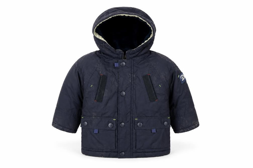 DKNY Boys Blue Puffer Jacket Hooded 2 Years
