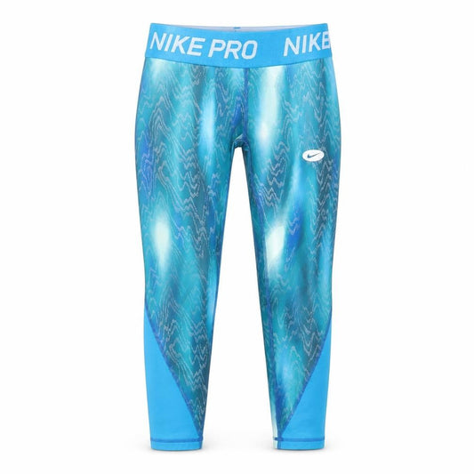 Front view of Nike girls’ blue leggings - s yoga fitness activewear