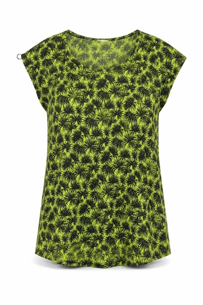 Michael Kors Women's Green Floral Sleeveless T-Shirt XL