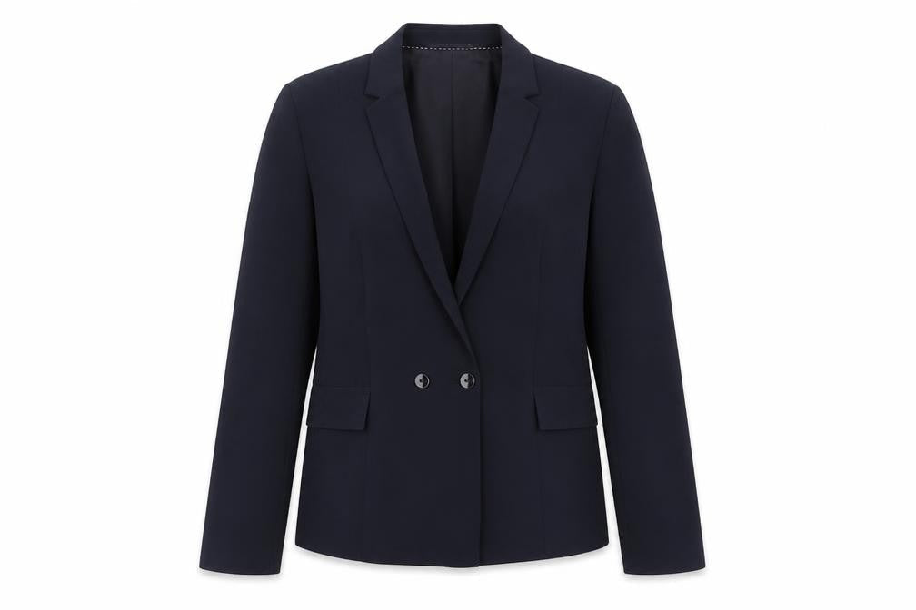 Hugo Boss Women's Blue Suit Jacket - Size 12, Elegant Formal Wear