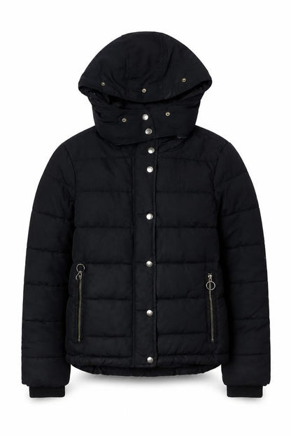 Topshop Black Women's Puffer Jacket Size 10