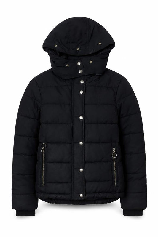 Topshop Black Women's Puffer Jacket Size 10