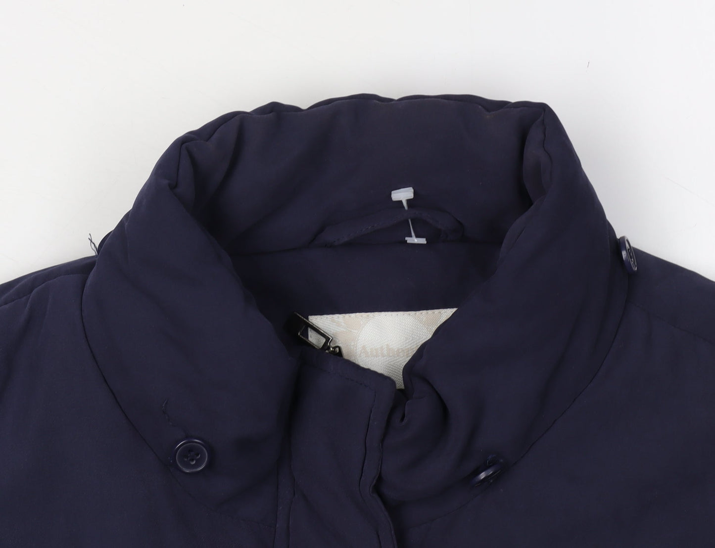 BHS Women's Blue Puffer Coat Size 20, Belted, Hooded
