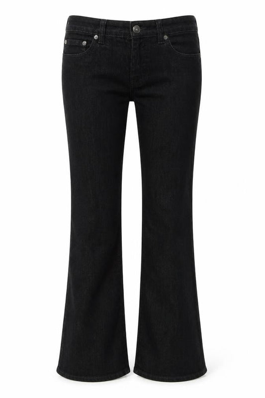 Calvin Klein Women's Black Flared Jeans Size 25