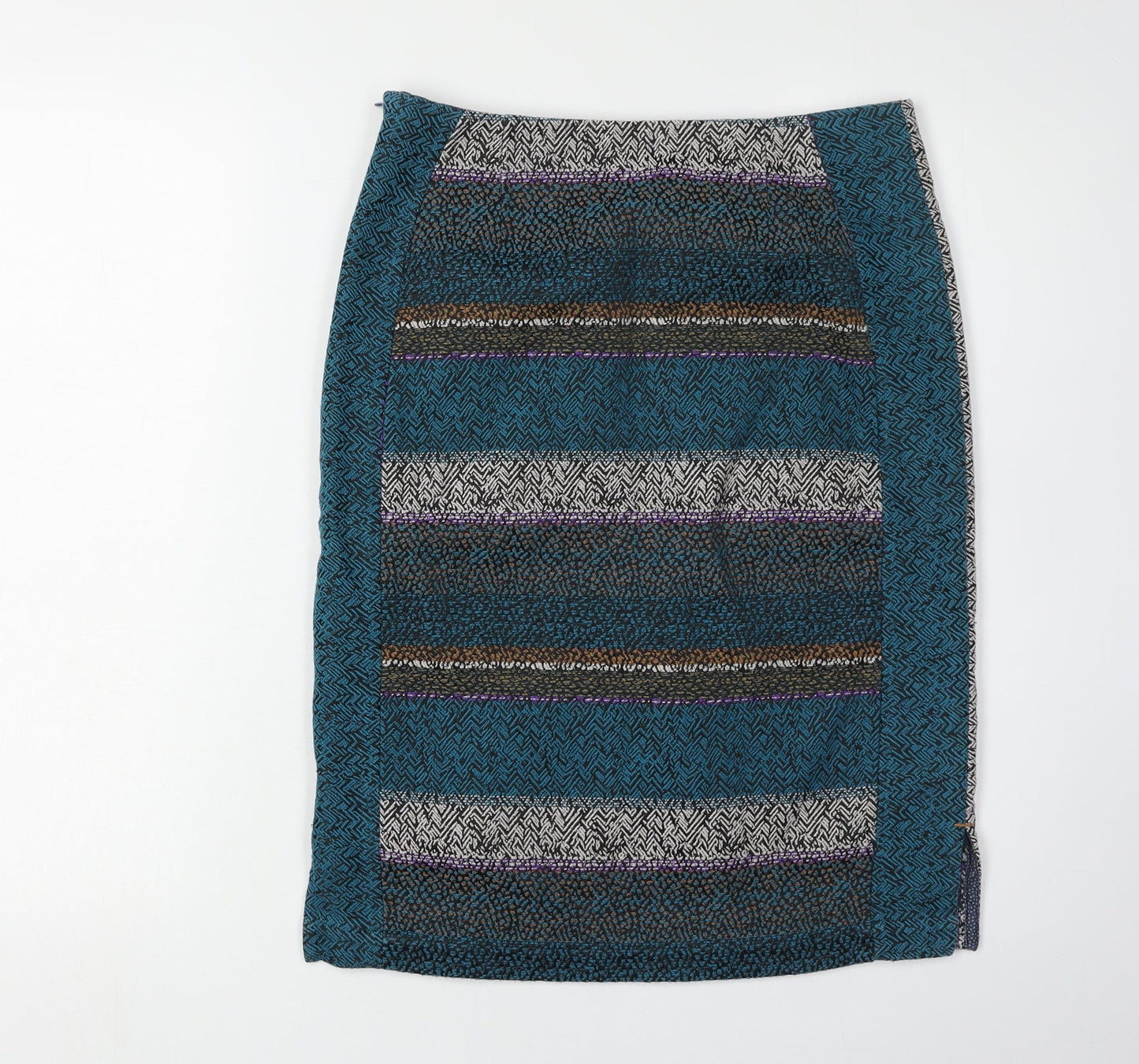 White Stuff Women’s Multicoloured Pencil Skirt, Size 8