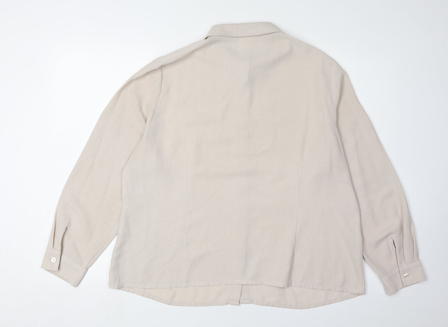 Eastex Women's Beige Button-Up Shirt, Size 20