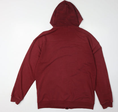 Back view of Puma Men's Red Full Zip Hoodie M
