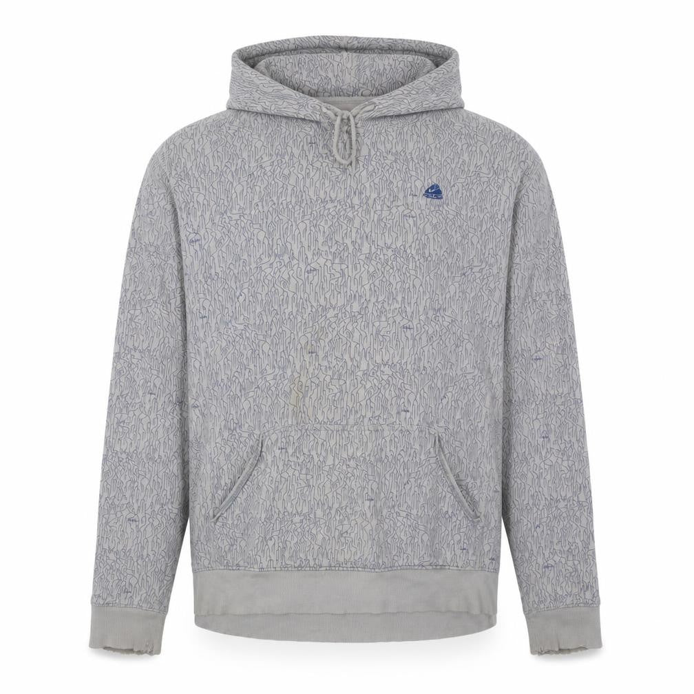 Nike Men's Grey Pullover Hoodie - Size L