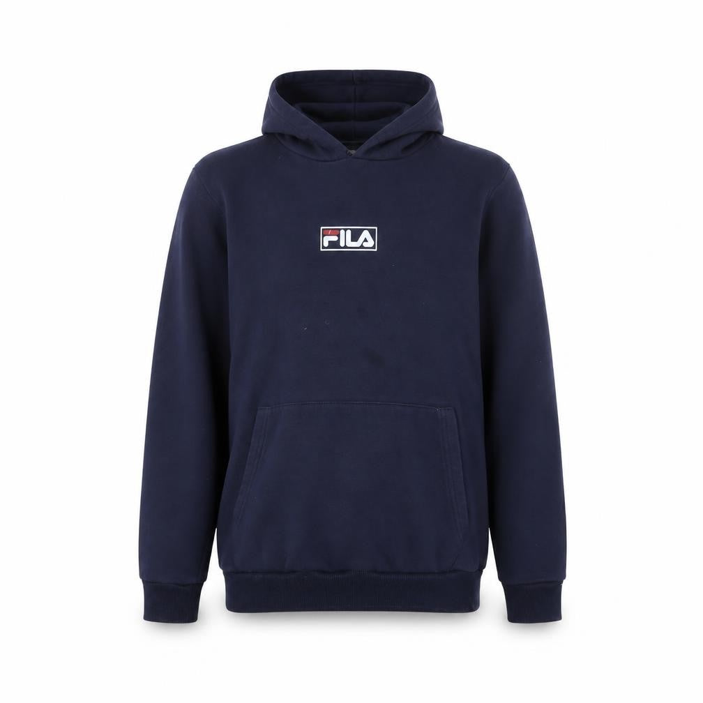 Fila Boys Blue Pullover Hoodie Size 13-14 Years With Logo
