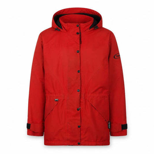 TOG24 Men's Red Parka Jacket M - Waterproof Hooded Casual