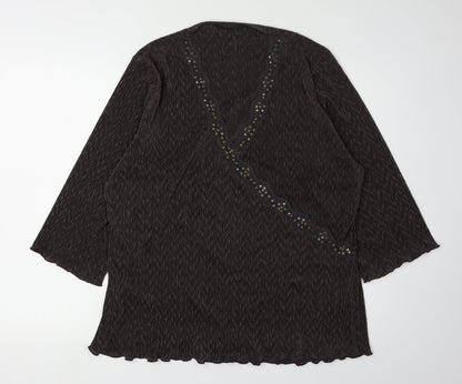 Windsmoor Women's Black Long Sleeve V-Neck Top