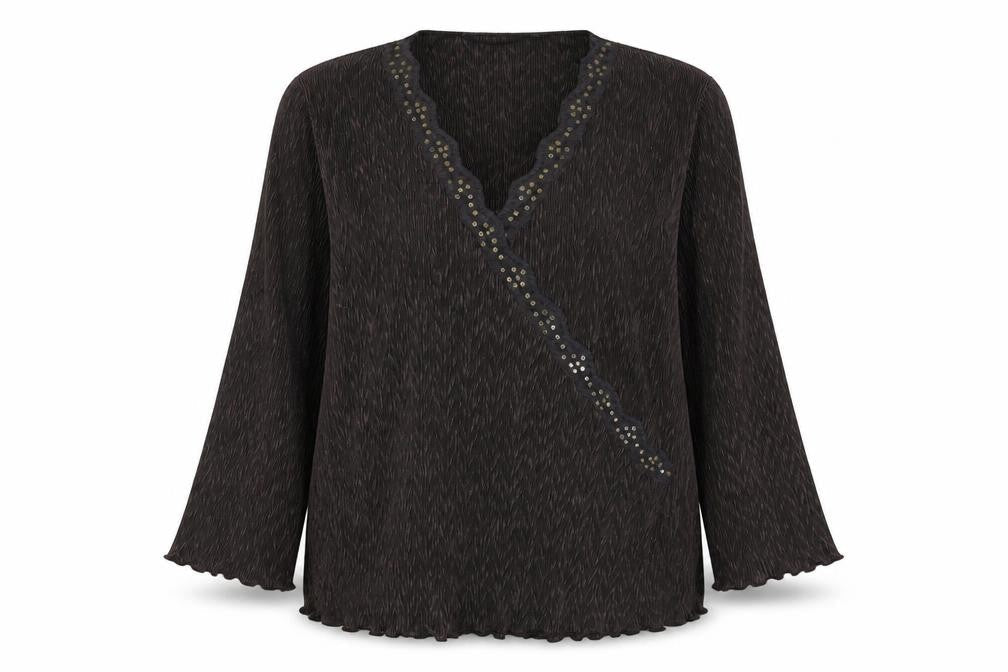 Windsmoor Women's Black Long Sleeve V-Neck Top