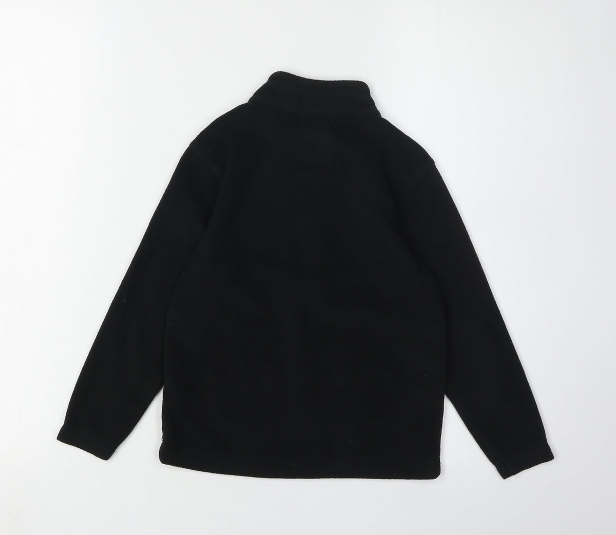 Back view of Regatta boys’' black fleece 1/2 zip sweatshirt 5-6 years