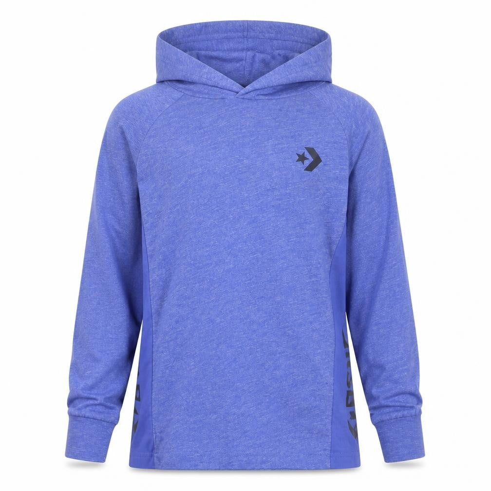 Front view of Converse Blue girls’ hoodie, 5-6 years, casual lightweight