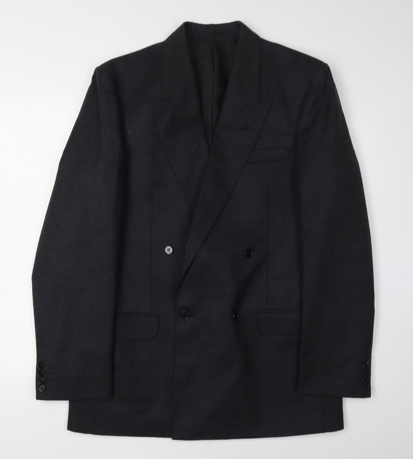 Centaur Men’s Black Wool Double-Breasted Blazer 40L