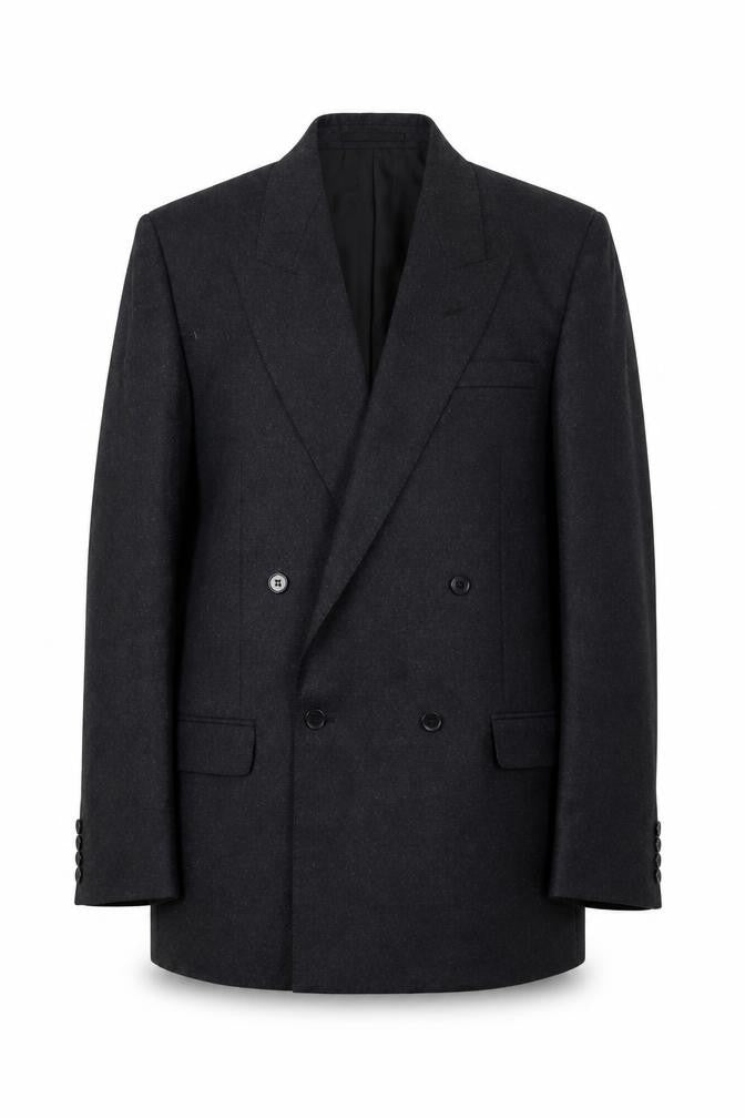 Centaur Men’s Black Wool Double-Breasted Blazer 40L