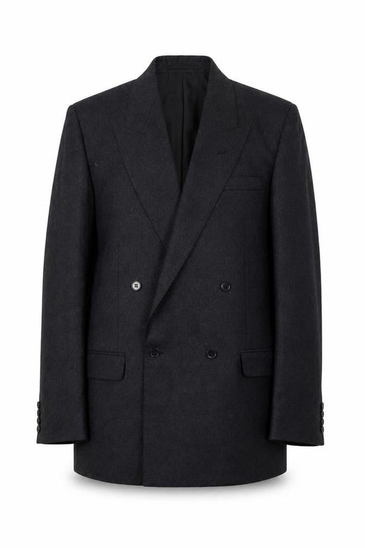 Centaur Men’s Black Wool Double-Breasted Blazer 40L