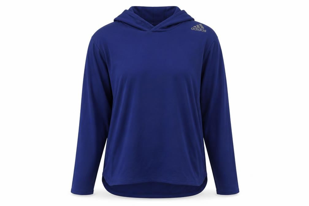 Adidas Blue Unisex Pullover Hoodie M - Lightweight & Hooded