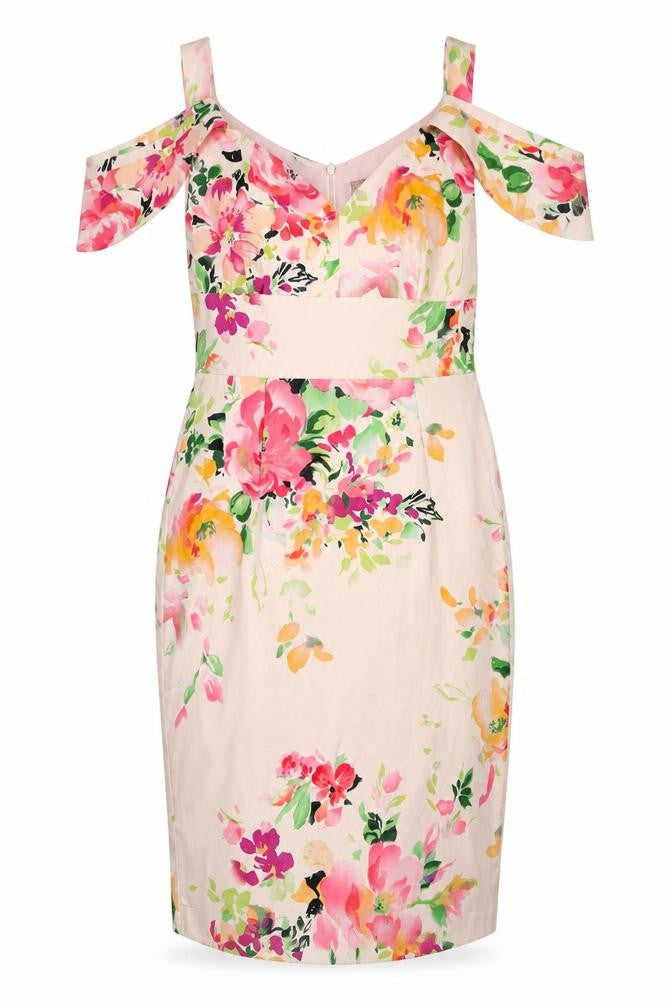 Jolie Moi Women's Floral Multicoloured Sheath Dress
