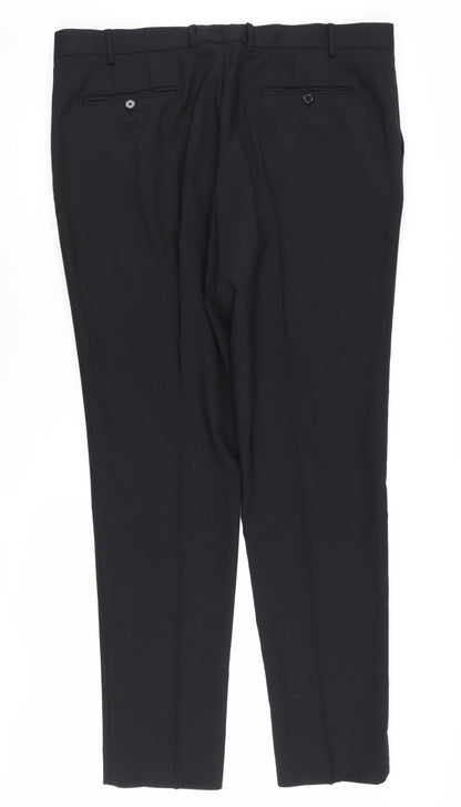 Back view of Massimo Dutti Men's Black Dress Pants, size 40