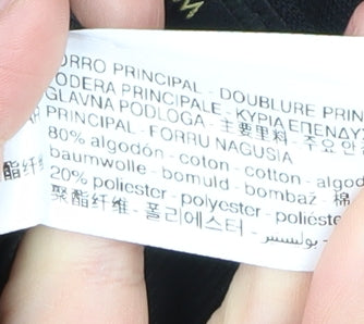 Close-up detail of Massimo Dutti Men's Black Dress Pants, size 40