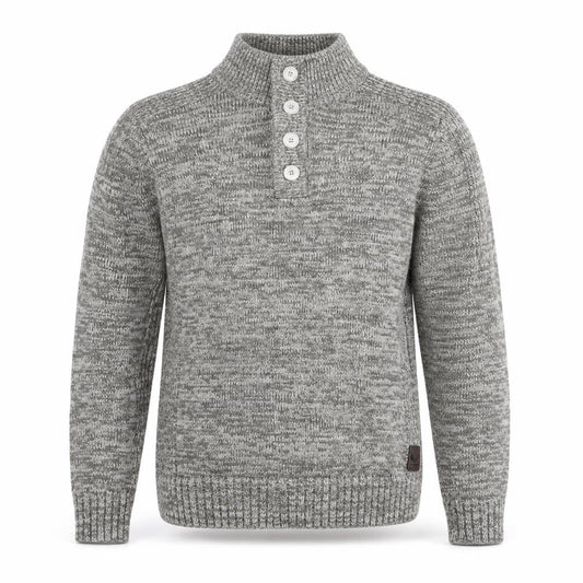 Brave Soul Men's Grey Henley Jumper Size L