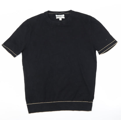 Marks Womens & Spencer Black Cotton Silk Pullover Jumper - M