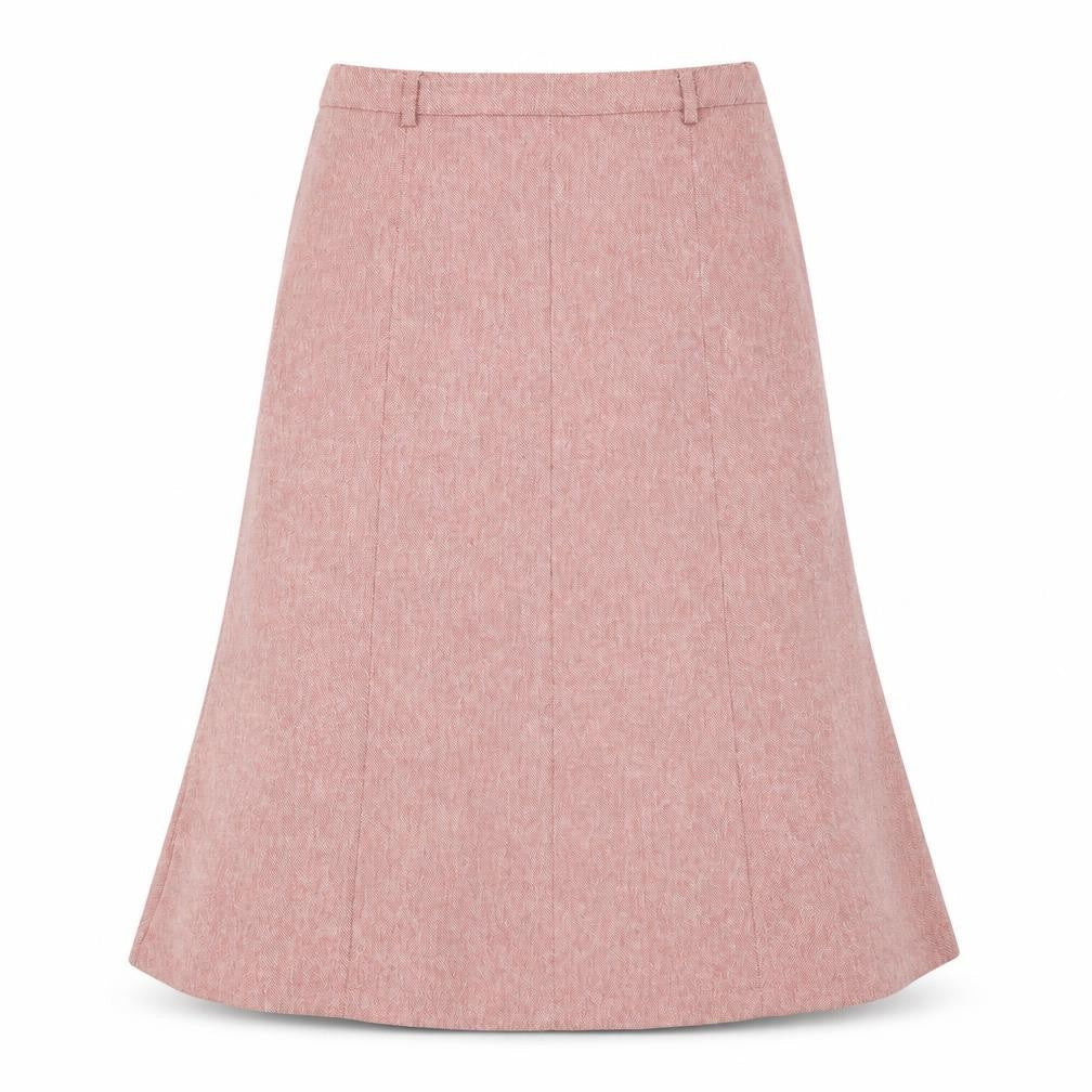 Heine Women's Pink A-Line Midi Skirt Size 12