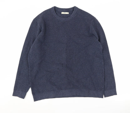 Mango Men's Blue Crew Neck Pullover Jumper L