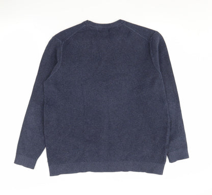 Mango Men's Blue Crew Neck Pullover Jumper L
