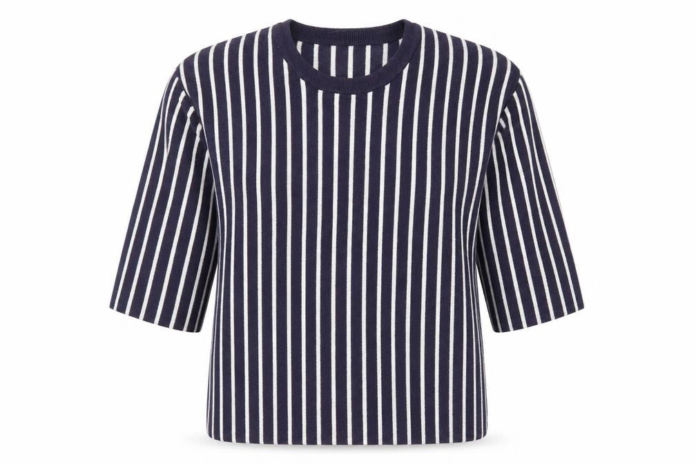 Sweewe Women's Blue Striped Pullover Jumper, Size S