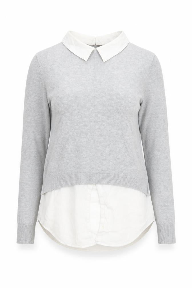 Oasis Women's Grey V-Neck Pullover Jumper S