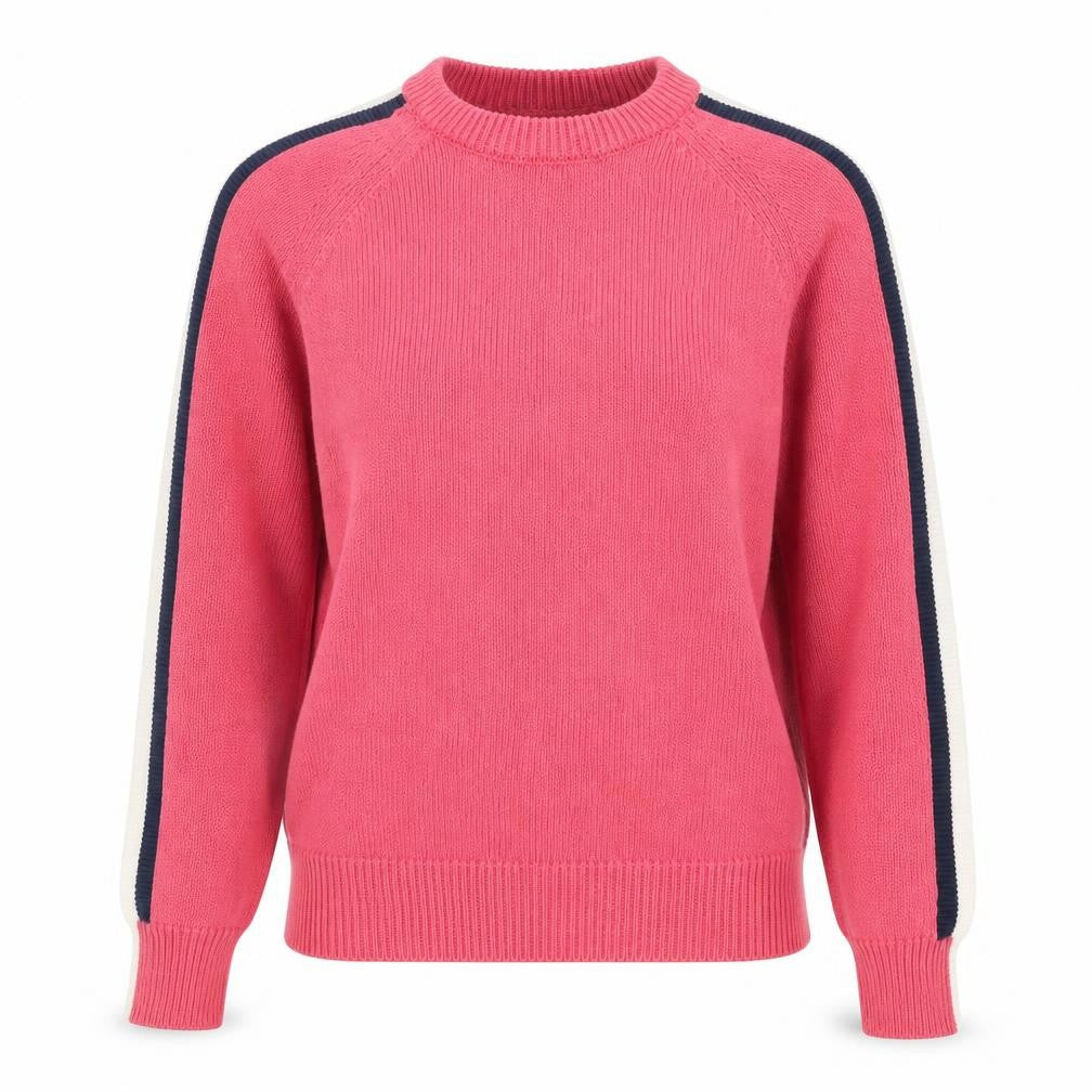 Goodmove Women's Pink Striped Pullover Jumper, Small