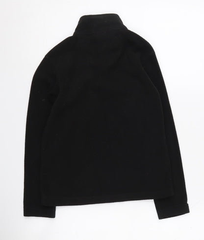 Back view of Regatta boys’ black fleece 1/4 zip sweatshirt 9-10 years