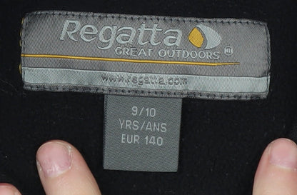 Additional view of Regatta boys’ black fleece 1/4 zip sweatshirt 9-10 years