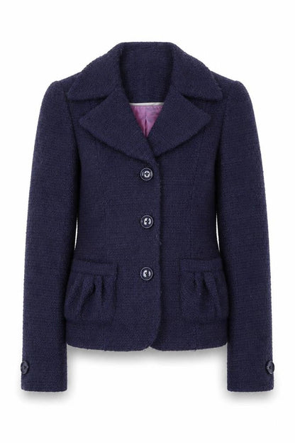 TM Lewin Women's Blue Boucle Blazer Size 8