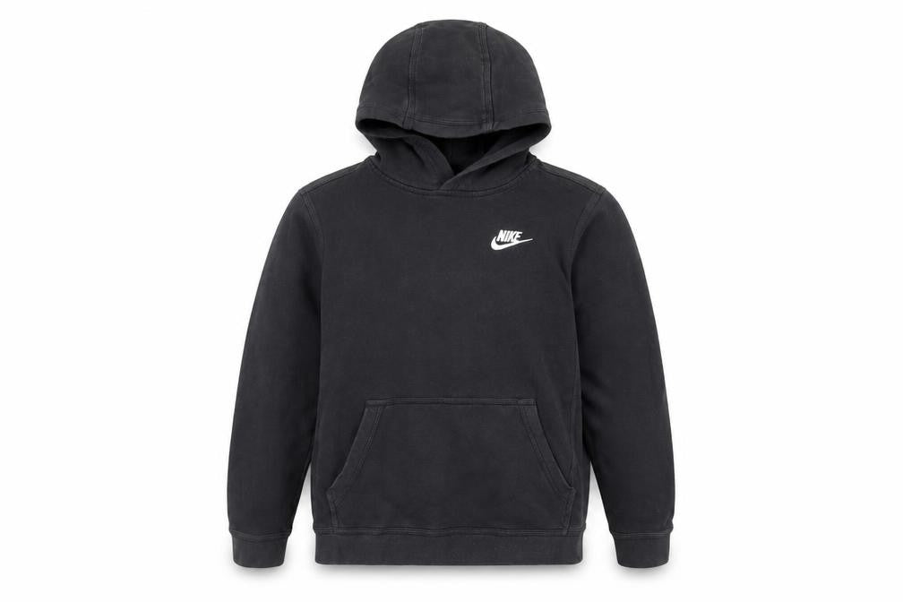 Nike Boys Black Hoodie Large Pullover Fleece Casual