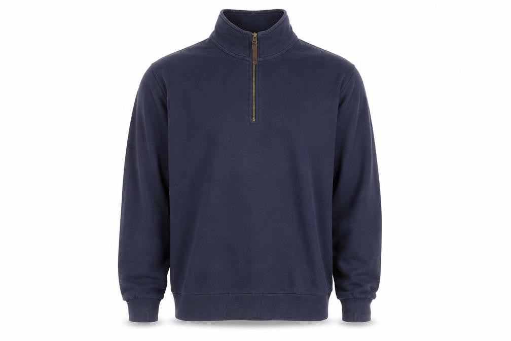 Mountain Warehouse Men's Blue 1/4 Zip Fleece Sweatshirt M