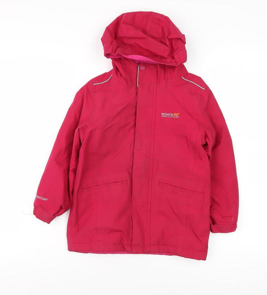 Regatta Girls Pink Waterproof Rain Coat 11 Years