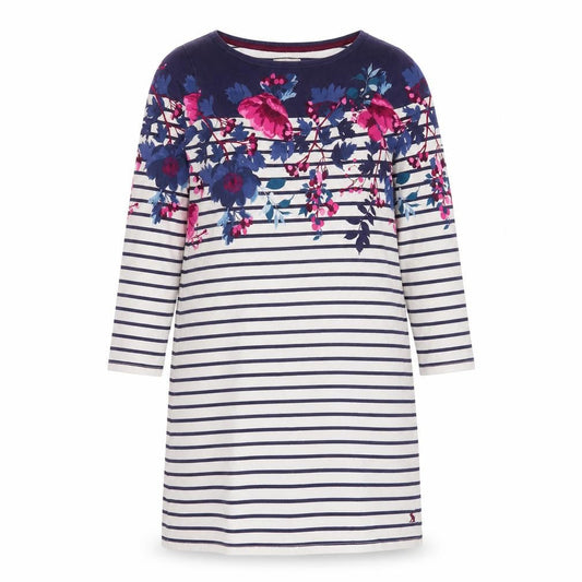 Joules Women’s Multicoloured Striped Floral Dress