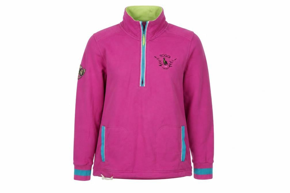 Toggi Women's Pink Henley Sweatshirt Size 8