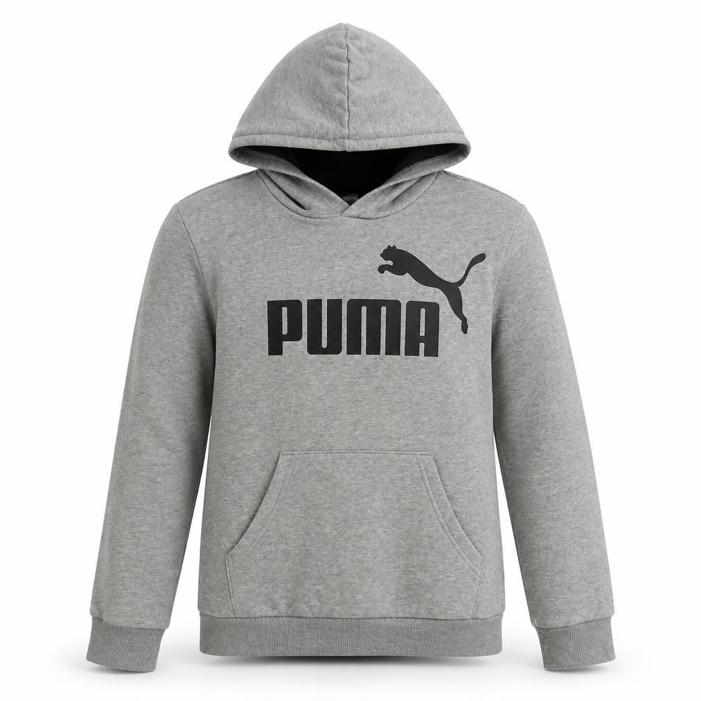 Puma Boys Grey Logo Pullover Hoodie Size 16