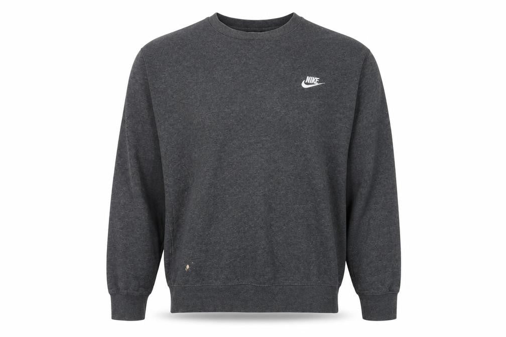 Nike Men's Grey Pullover Sweatshirt M - Logo Accent